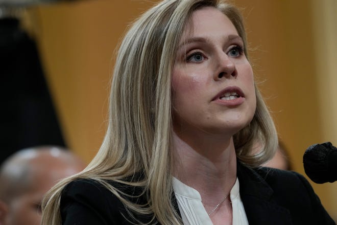 Officer Caroline Edwards testifying during the opening of the select committee hearing to investigate the January 6 attack on the United States Capitol.