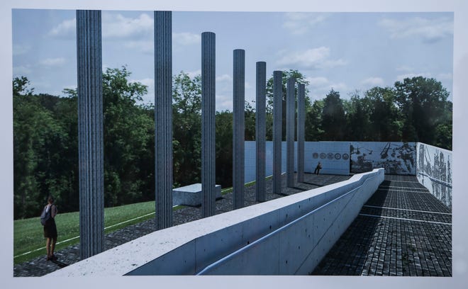 Renderings of the Tri An Monument that will be constructed at Veterans Memorial Park in Jeffersontown. Tri An means Deep Gratitude in Vietnamese. The monument will honor those Americans and South Vietnamese who fought in the Vietnam War. Dec. 15, 2022